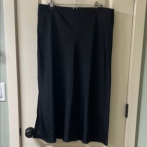 a new day Black A-Line Midi Slip Skirt